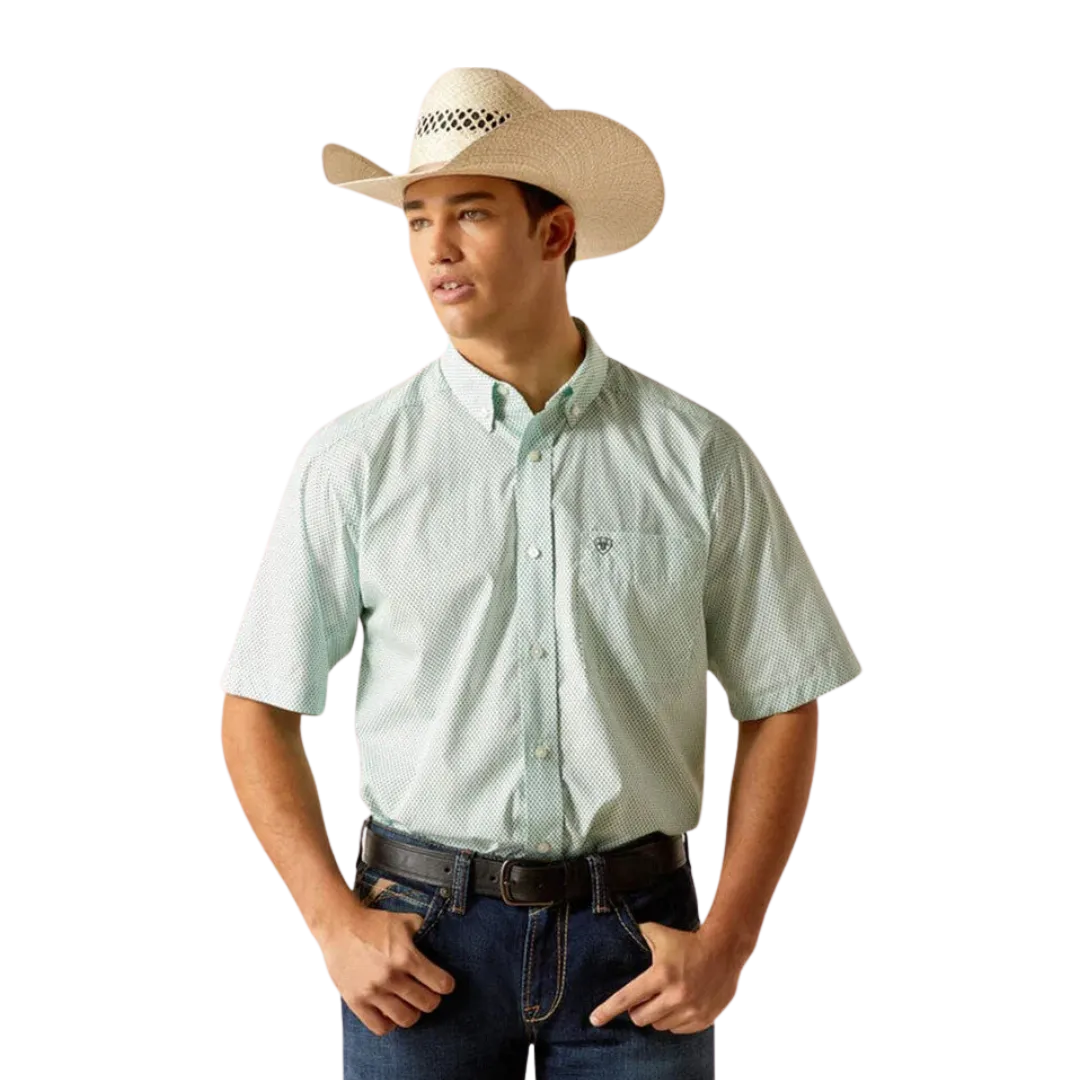 Ariat Men's Jordan Fitted Turquoise Shirt