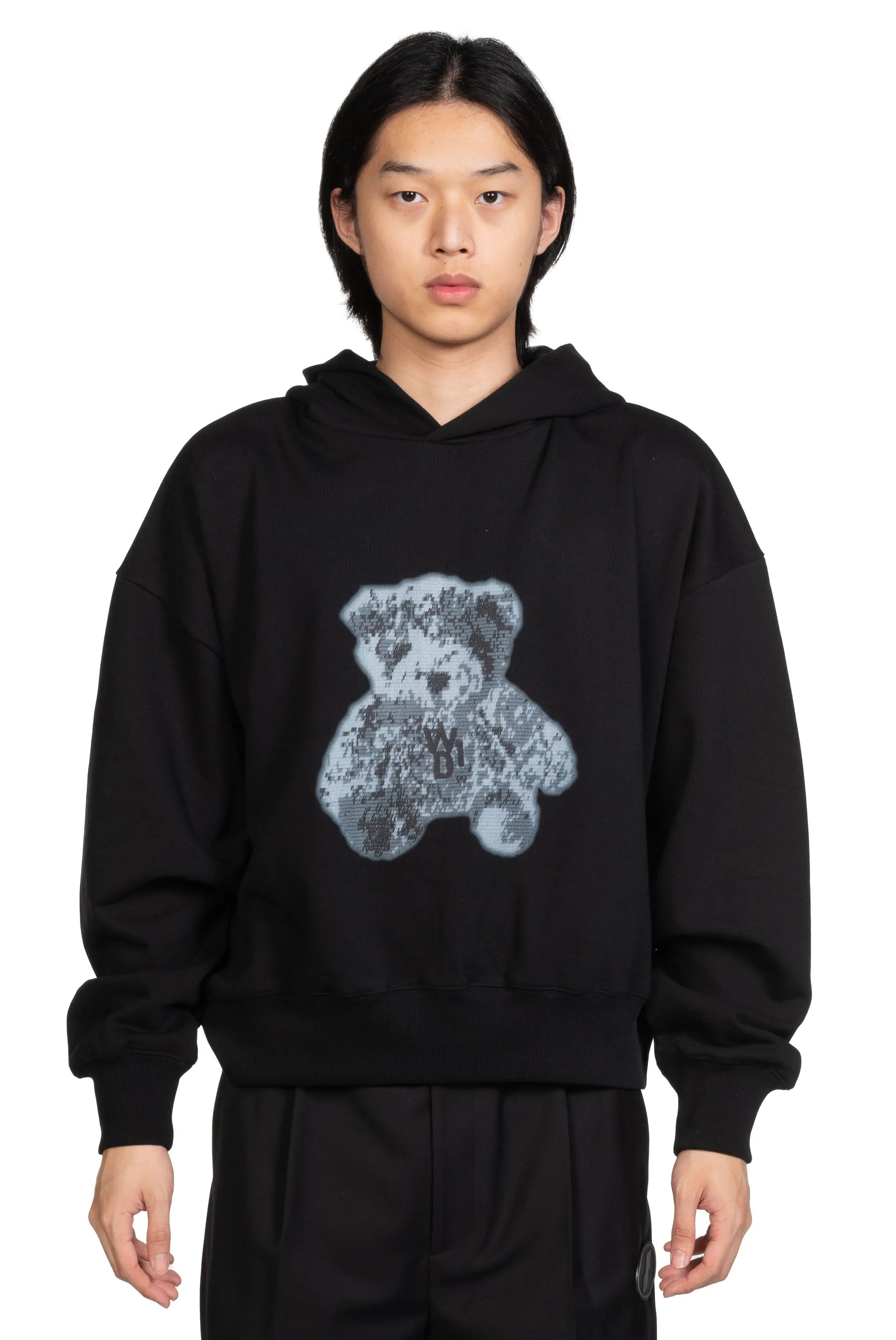 Black New Teddy Back Logo Hoodie