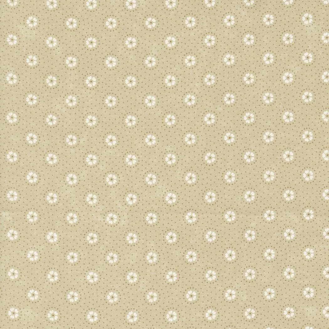 Blackbirds Nest -59752-21- Tan Tonal - Daisies and Dots