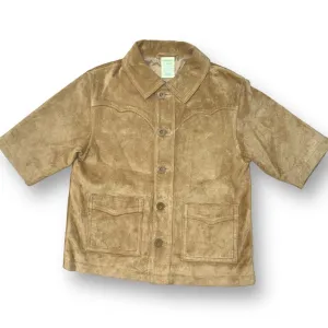 Boys Gymboree Size 12-18 Months Button Down Collared Suede Jacket