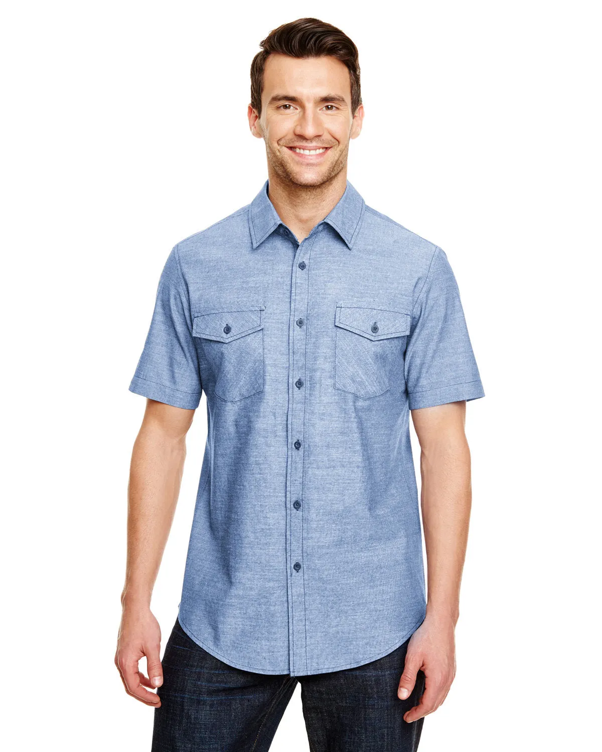 Burnside Men's Chambray Woven Shirt