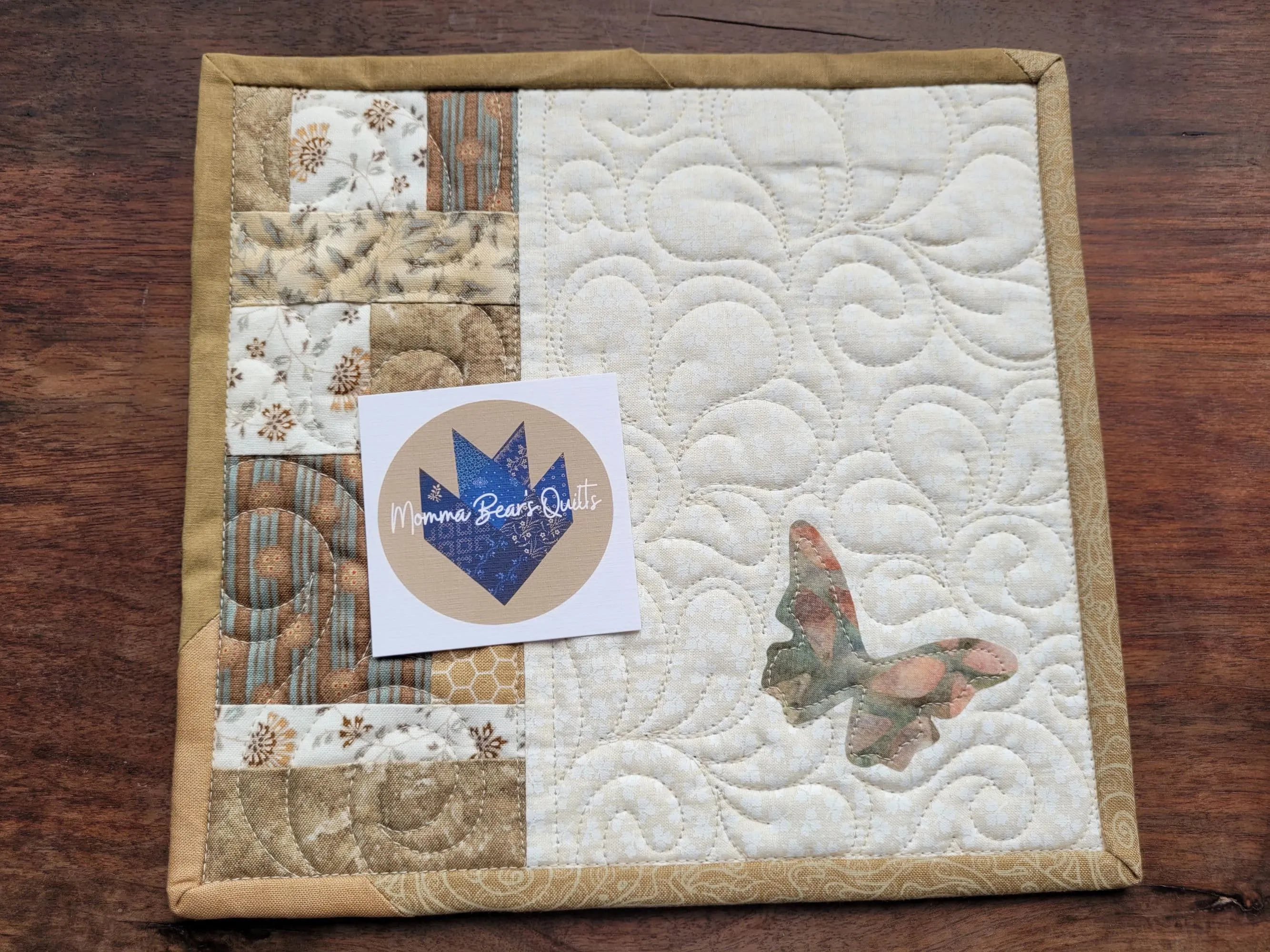 Butterfly Mini Quilt Mug Rug