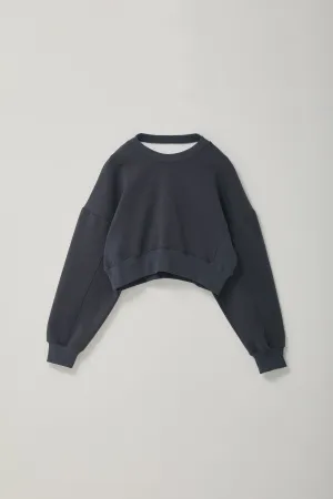 cropped sweat pullover