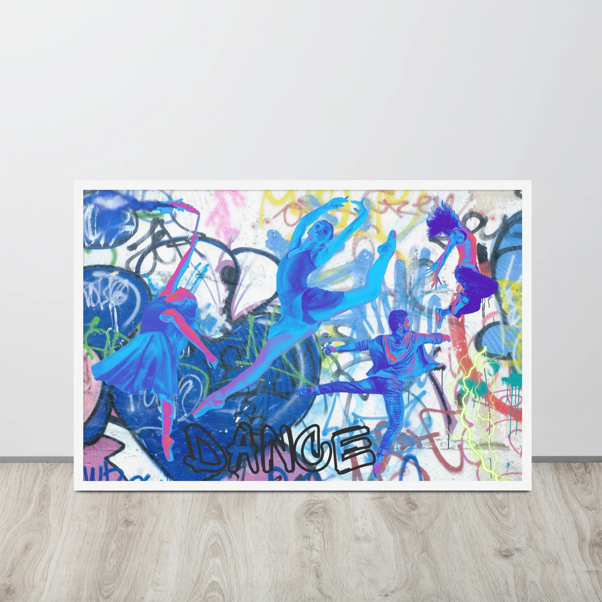 Dancer's Graffiti Framed poster