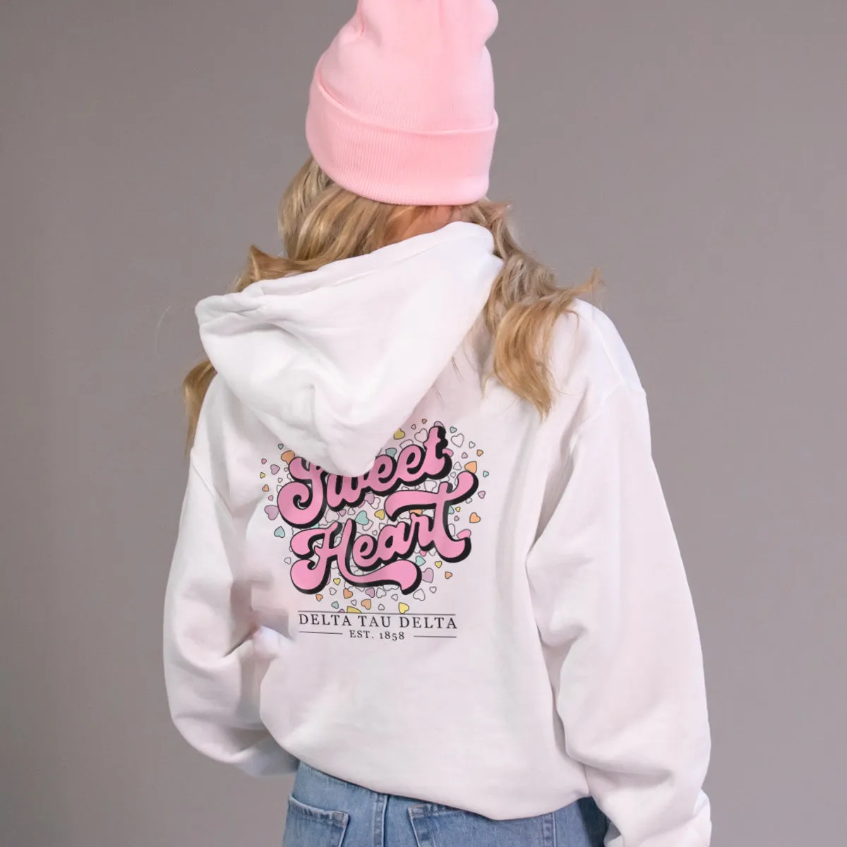 Delt White Sweetheart Hoodie