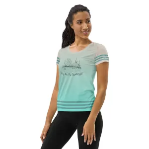 Descendants of the Island Hop on the Yacht  Women's Athletic T-shirt