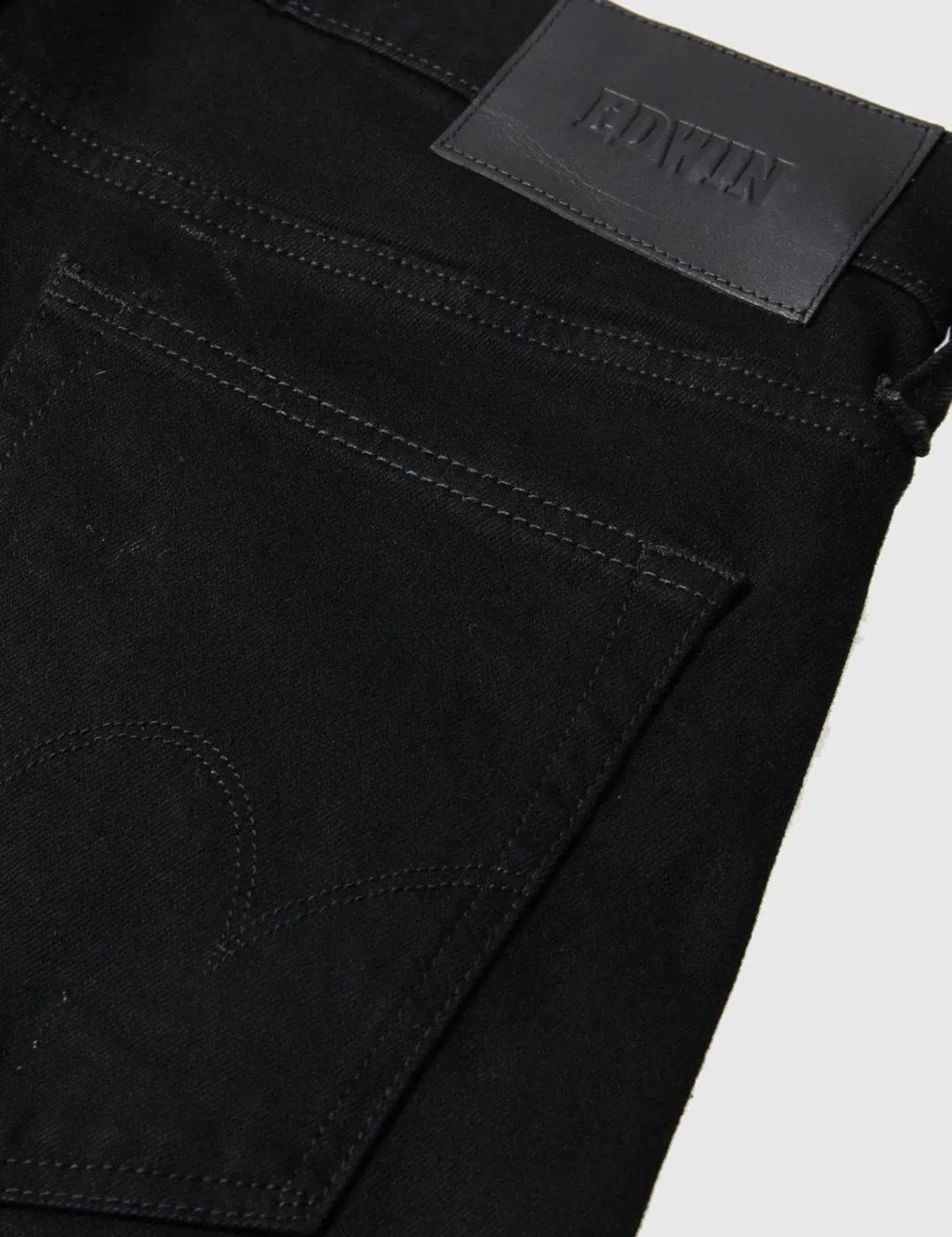 Edwin ED-80 CS White Listed Black Selvage Jeans 13oz (Slim Tapered) - Rinsed