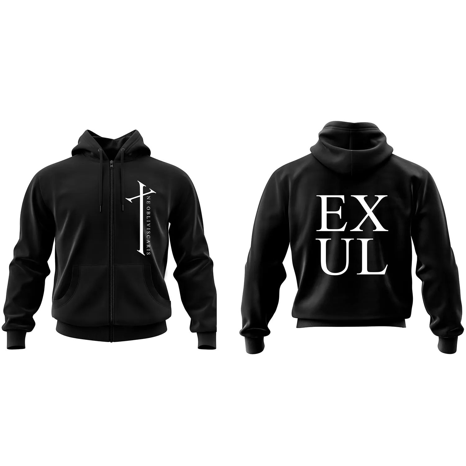 Exul Zip Hoodie (Black)