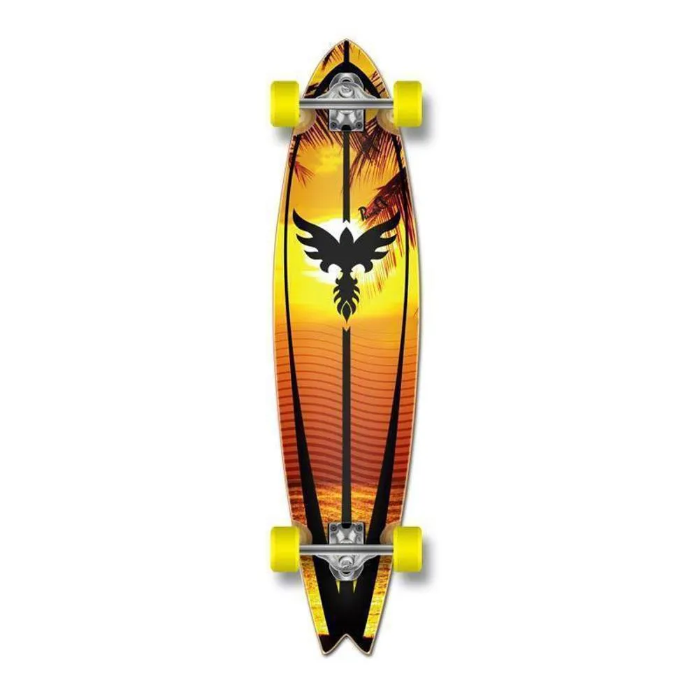 Fishtail Longboard 40 inch Sunset from Punked - Complete