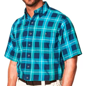 Gameguard Men's Plaid Rvr Blue Shirt