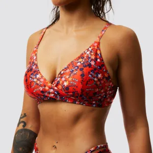 Inlet Bikini Top (Fiery Floral)