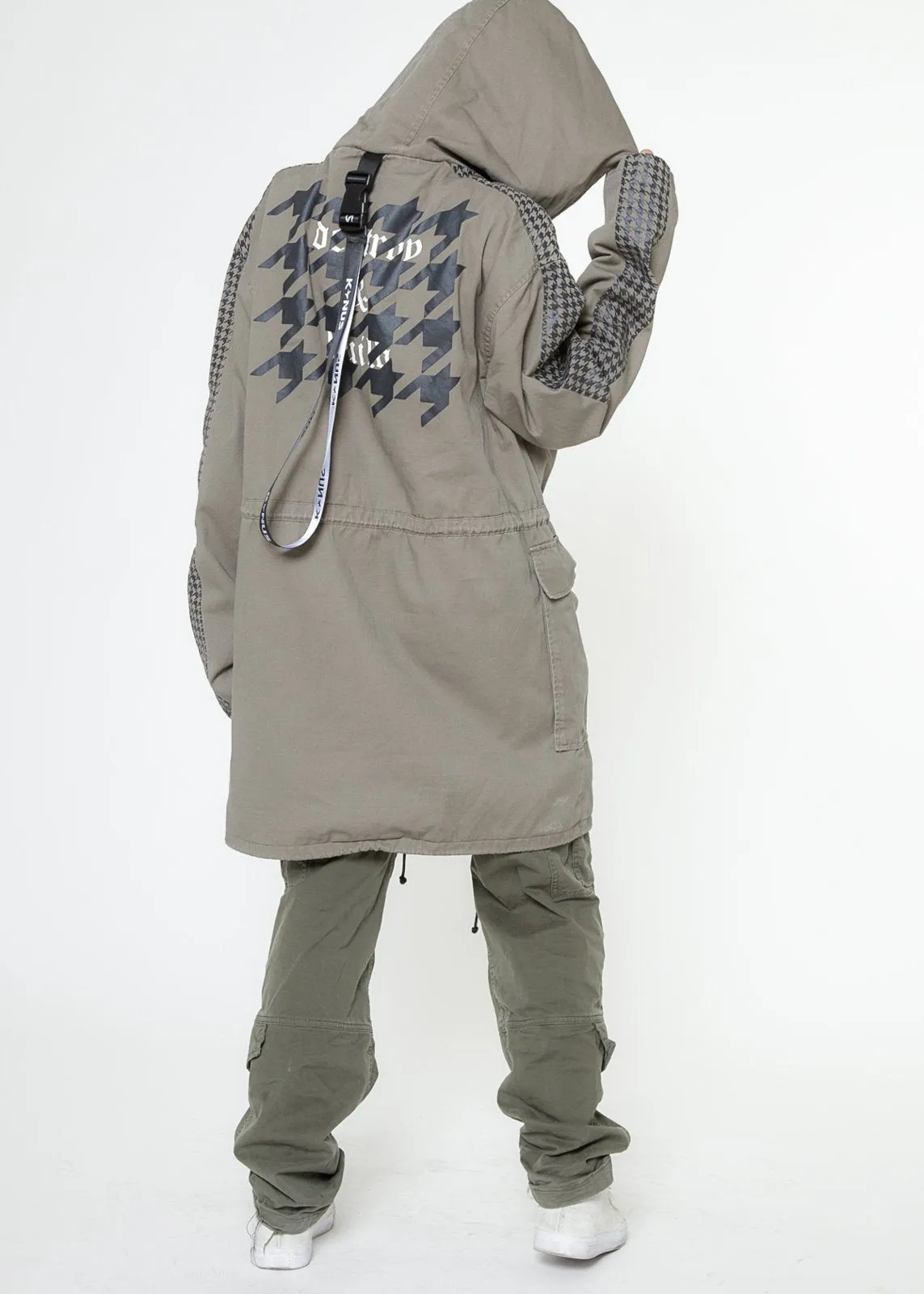 Konus Unisex Khaki Oversize Hooded M65 Jacket