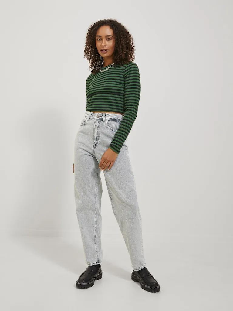 Lisbon Mom Jeans Light Grey Denim