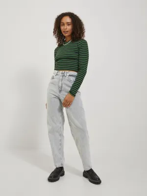 Lisbon Mom Jeans Light Grey Denim