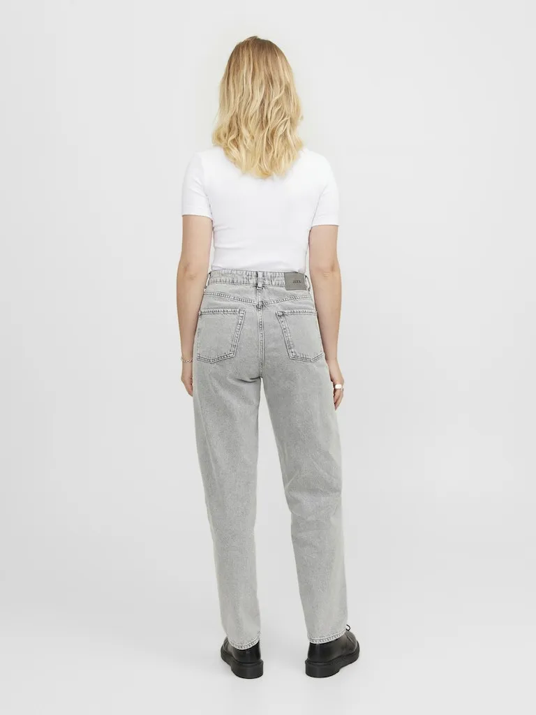 Lisbon Mom Jeans Light Grey Denim