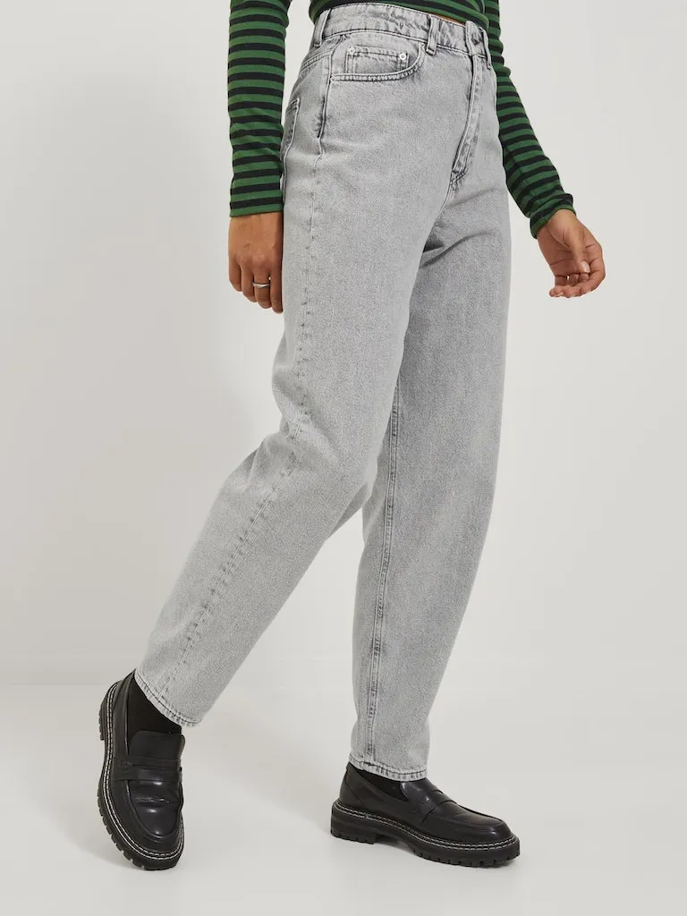 Lisbon Mom Jeans Light Grey Denim