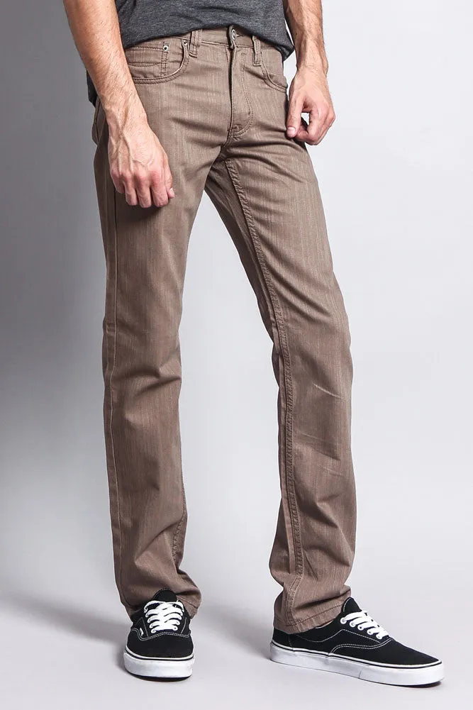 Men's Slim Fit Colored Denim Jeans (Taupe)