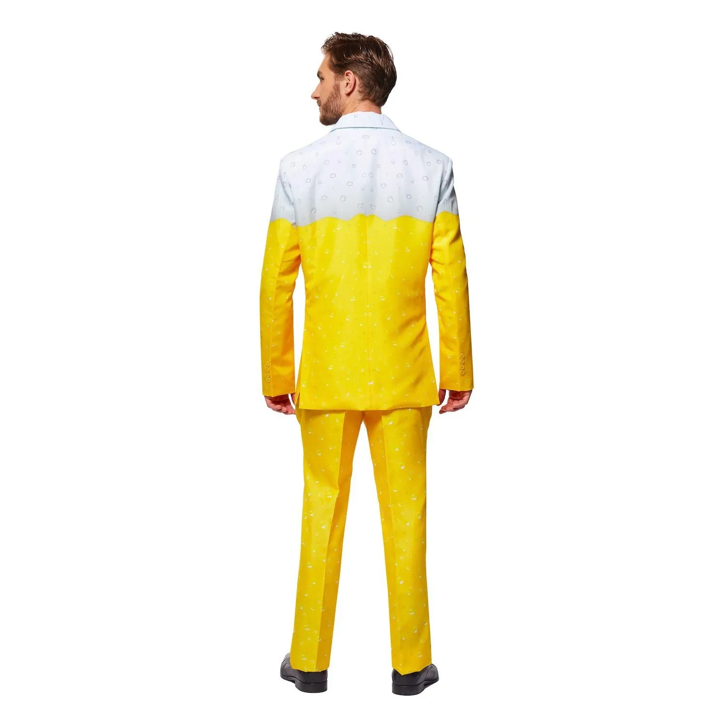 Men's Suitmeister Premium Beer Party Suit and Tie, Yellow