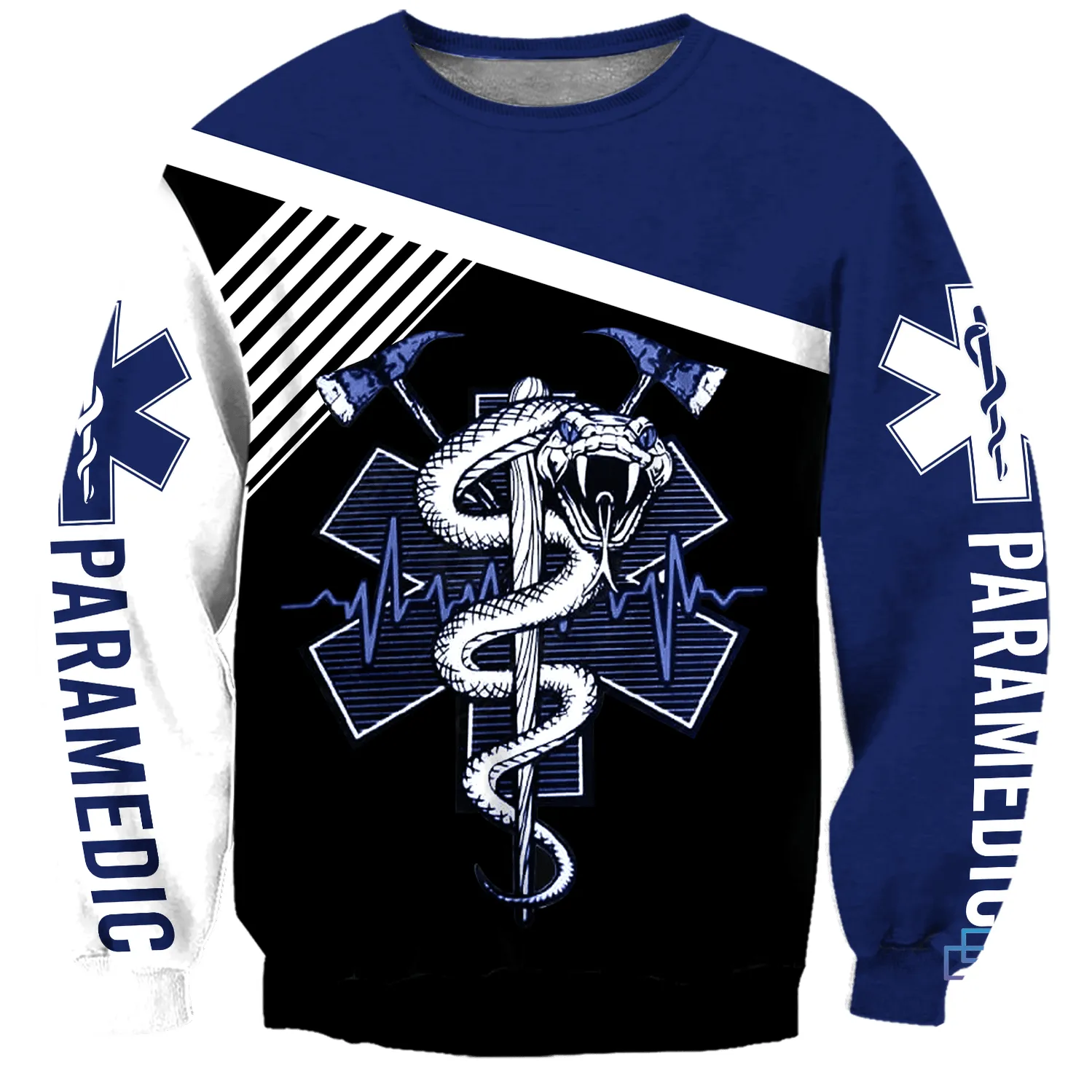 Paramedic Snake Heartbeat Sweatshirt Hoodie Shirt For Men And Women Christmas