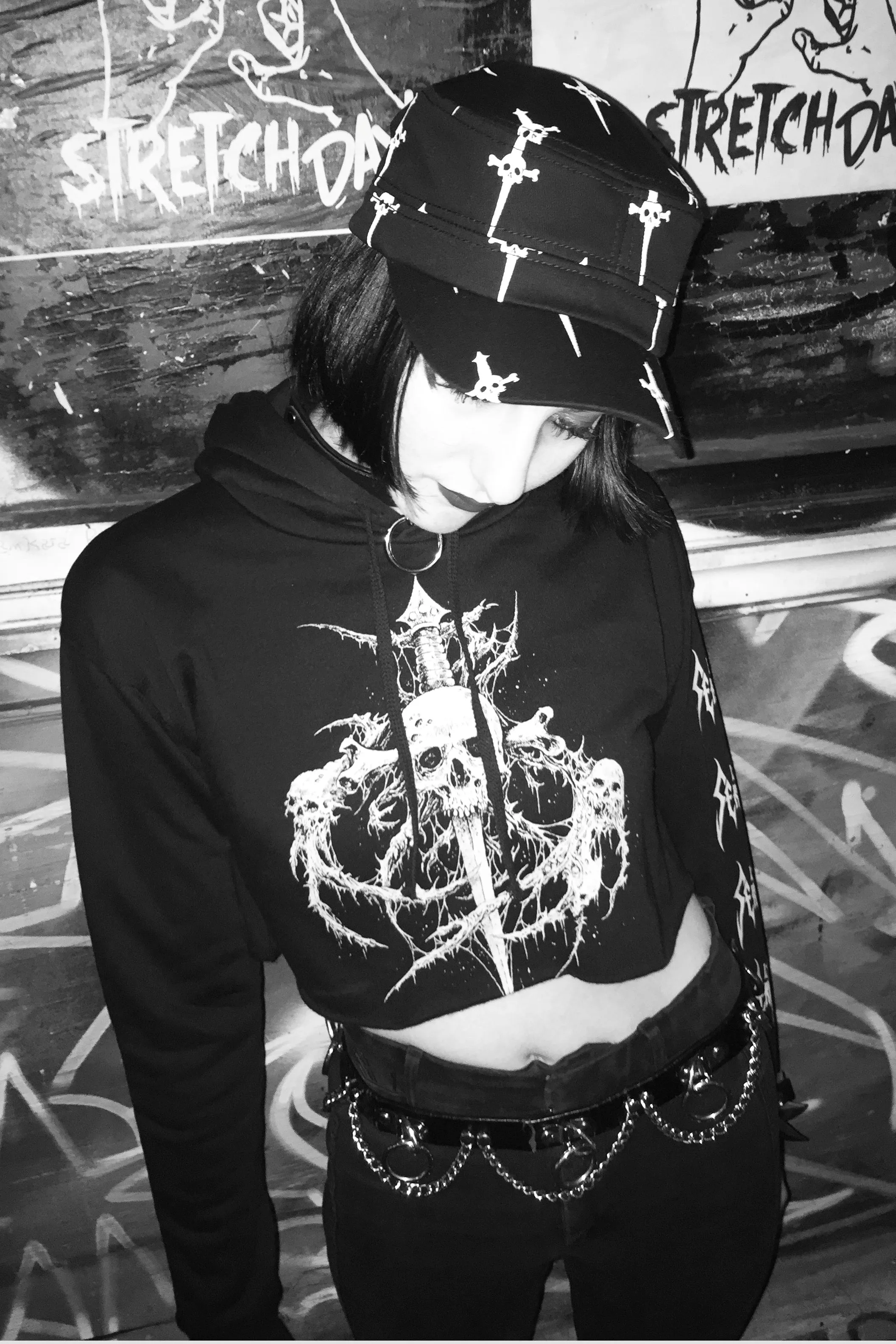 Riddick X Lip Service Crop Hoodie