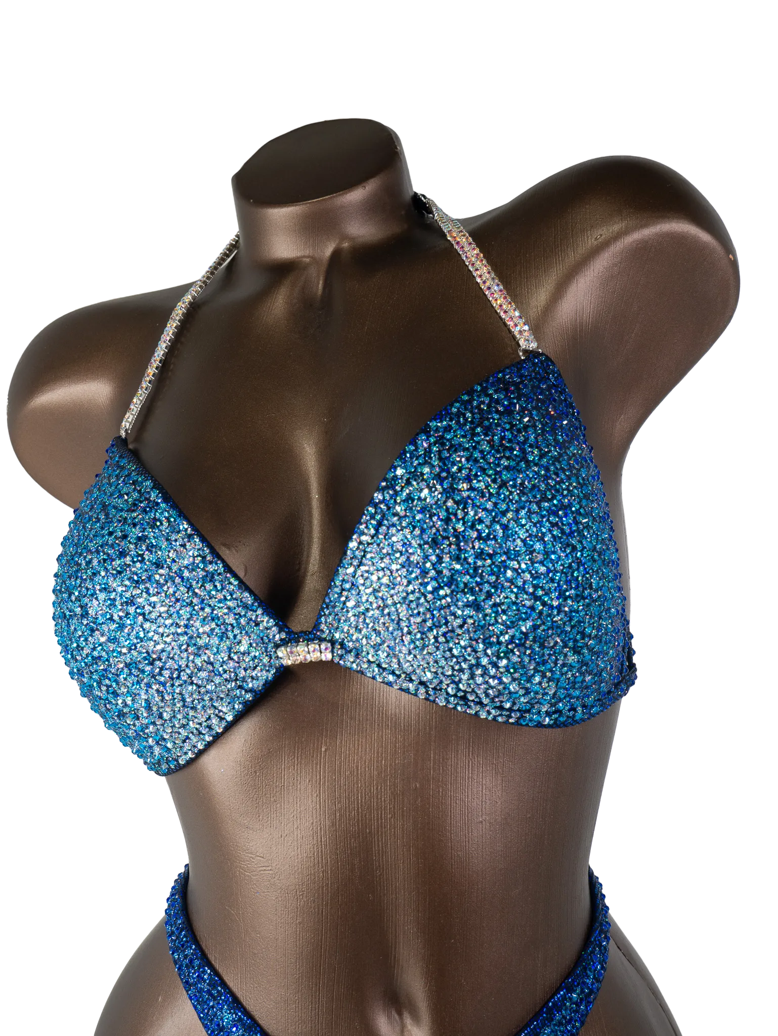 Royal Blue Gradient Figure Competition Suit