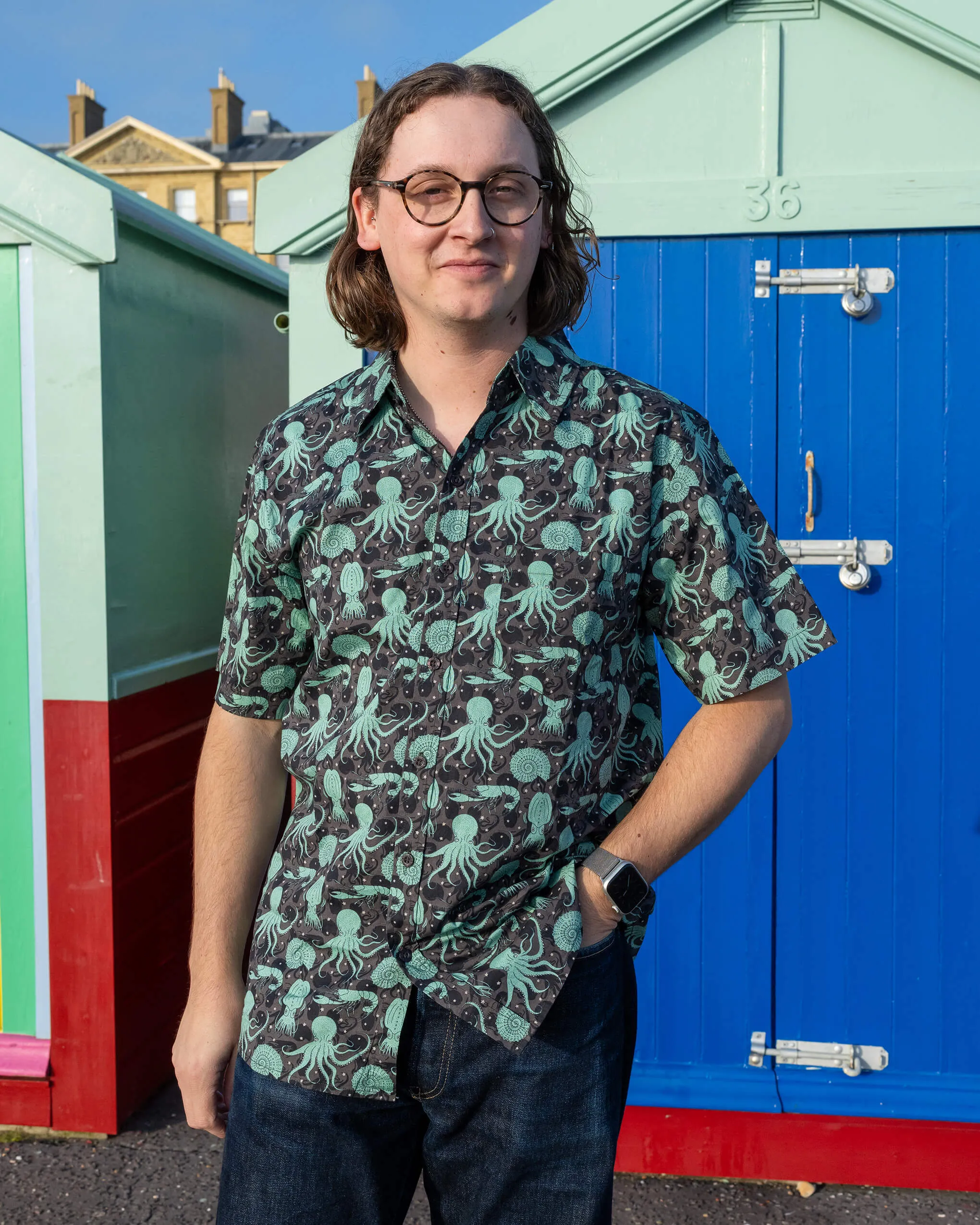 Run & Fly - Green Seas Short Sleeve Shirt