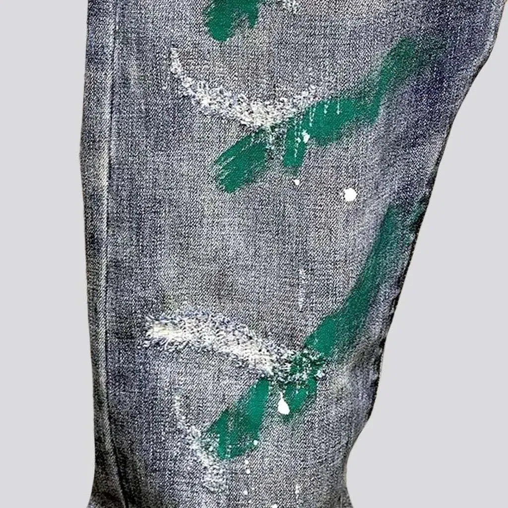 Sanded men's jeans