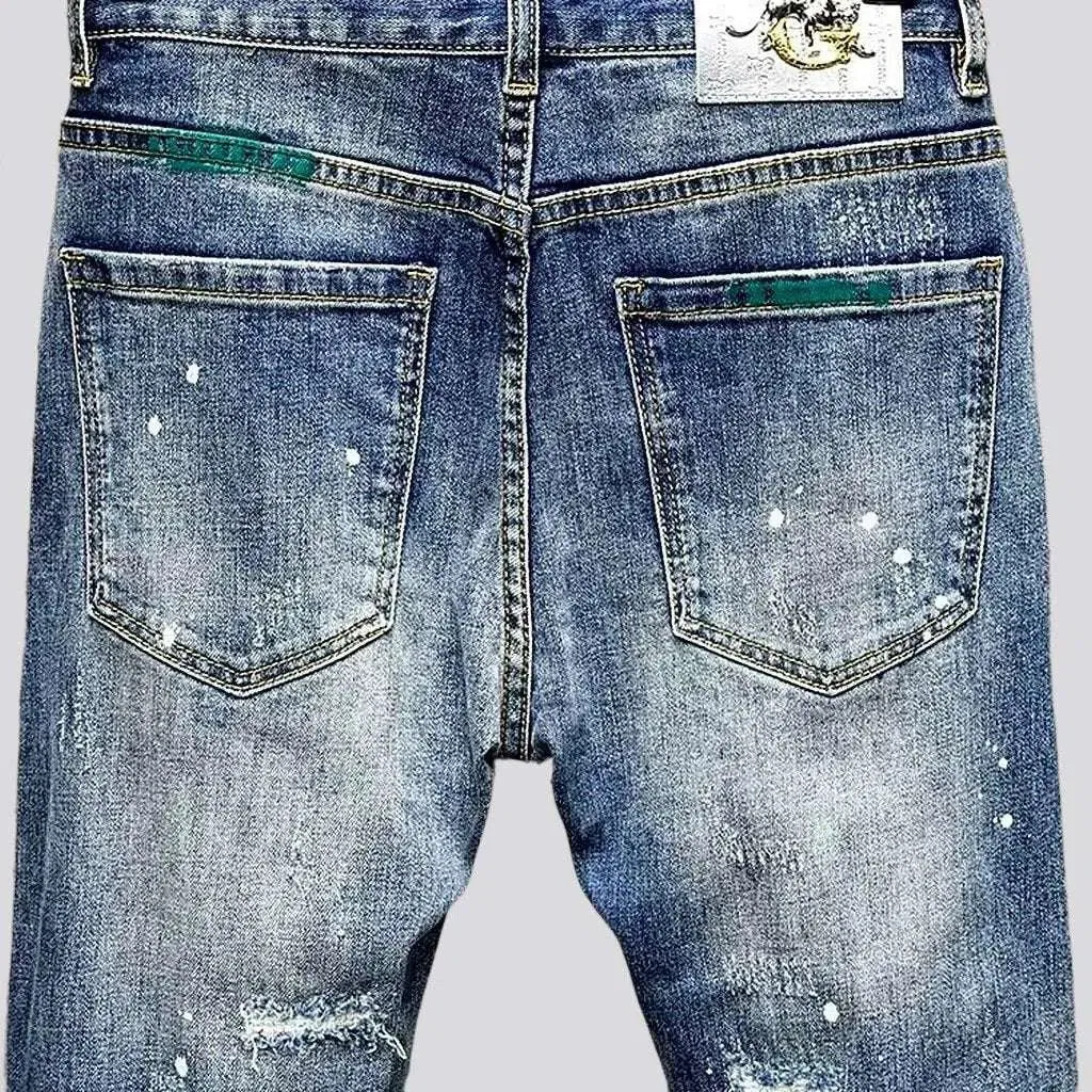 Sanded men's jeans