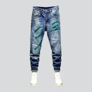 Sanded men's jeans