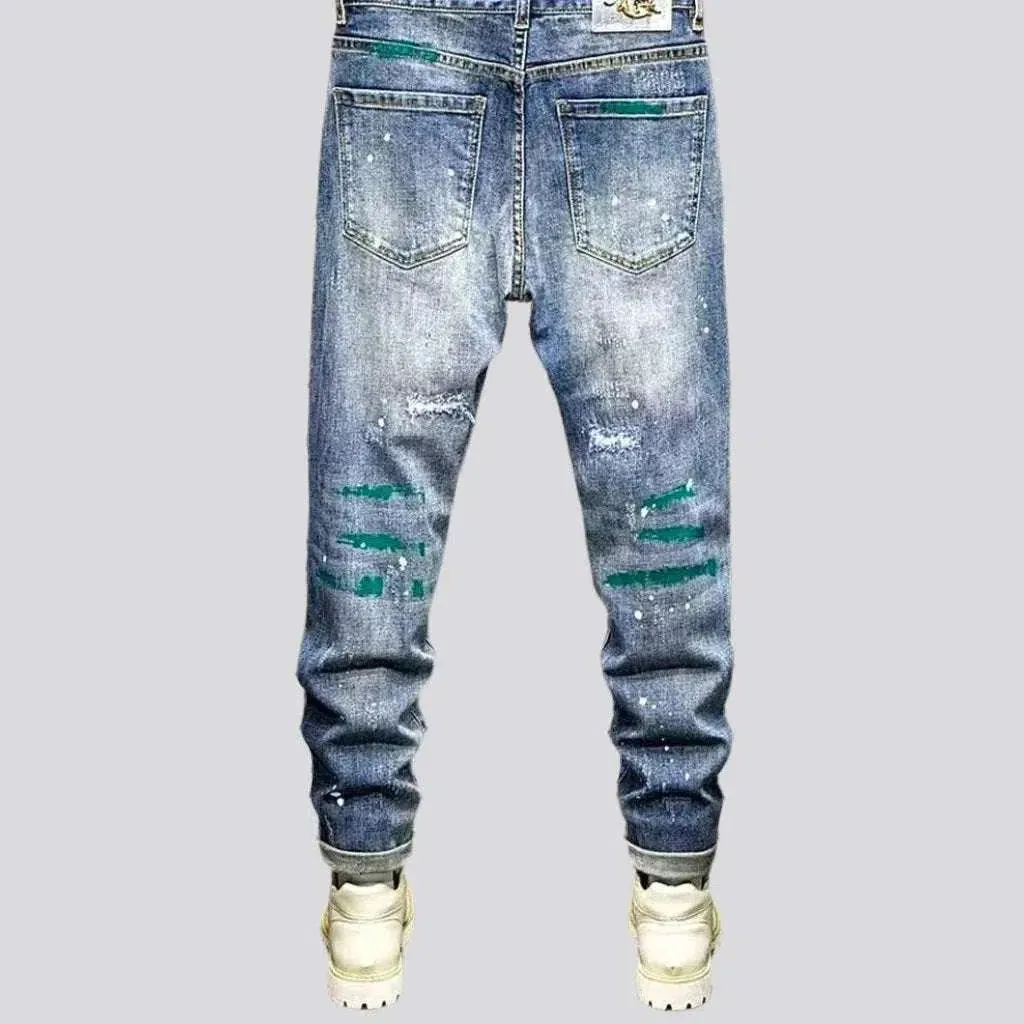 Sanded men's jeans