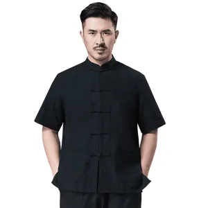 Short Sleeve Tang Shirt with 5 Buttons