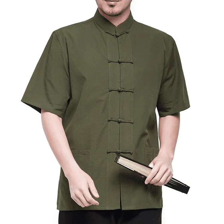 Short Sleeve Tang Shirt with 5 Buttons