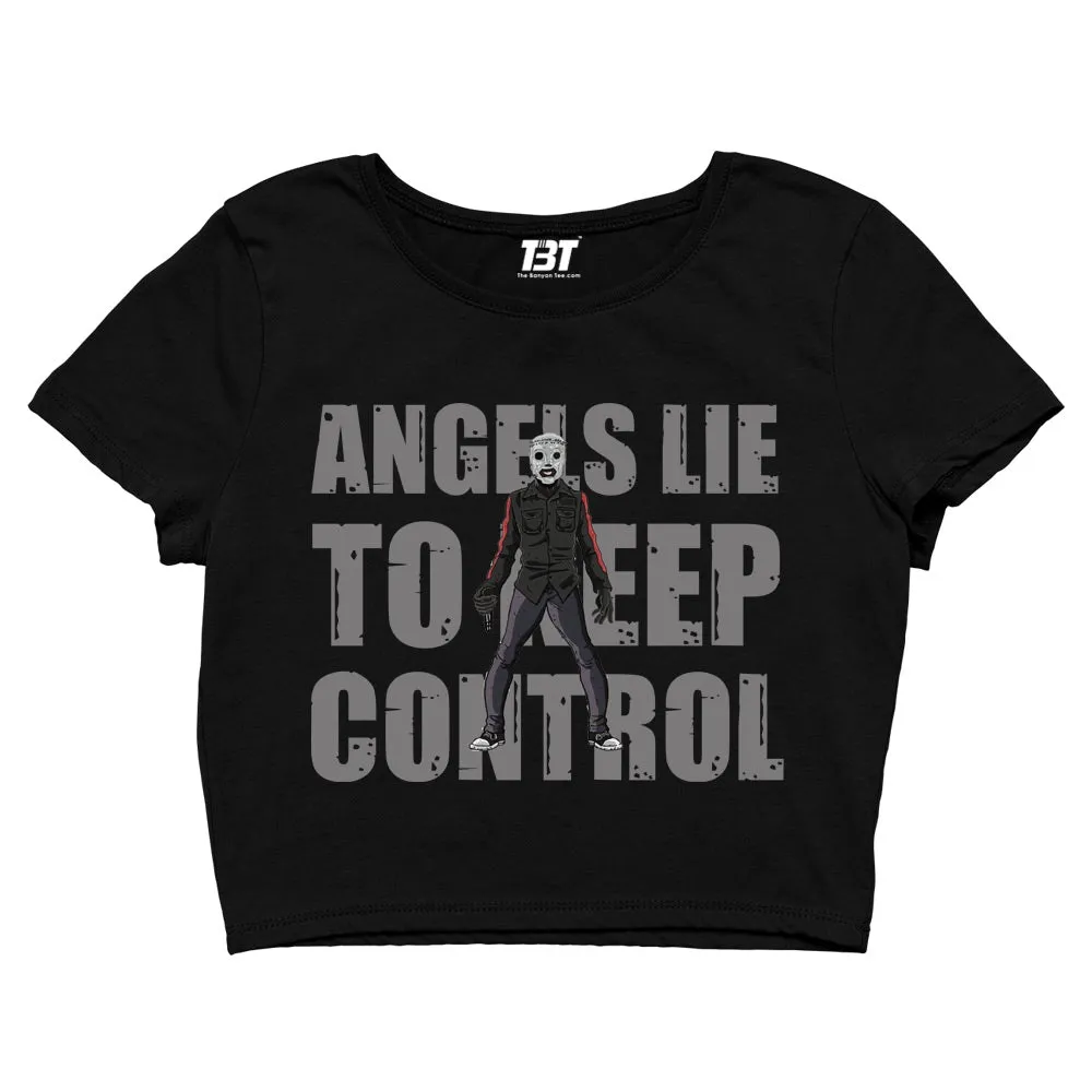 Slipknot Crop Top - Angels Lie To Keep Control