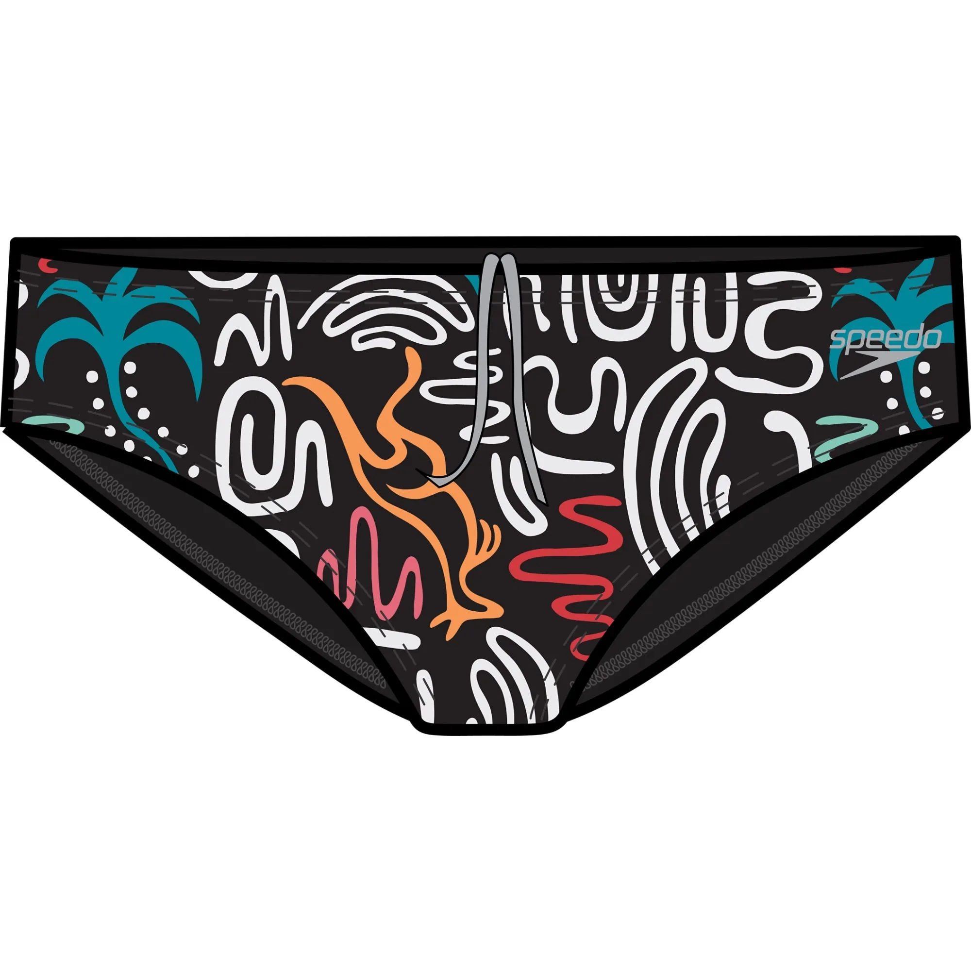 Speedo Eco Endurance Brief: Jump Around-Anthracite