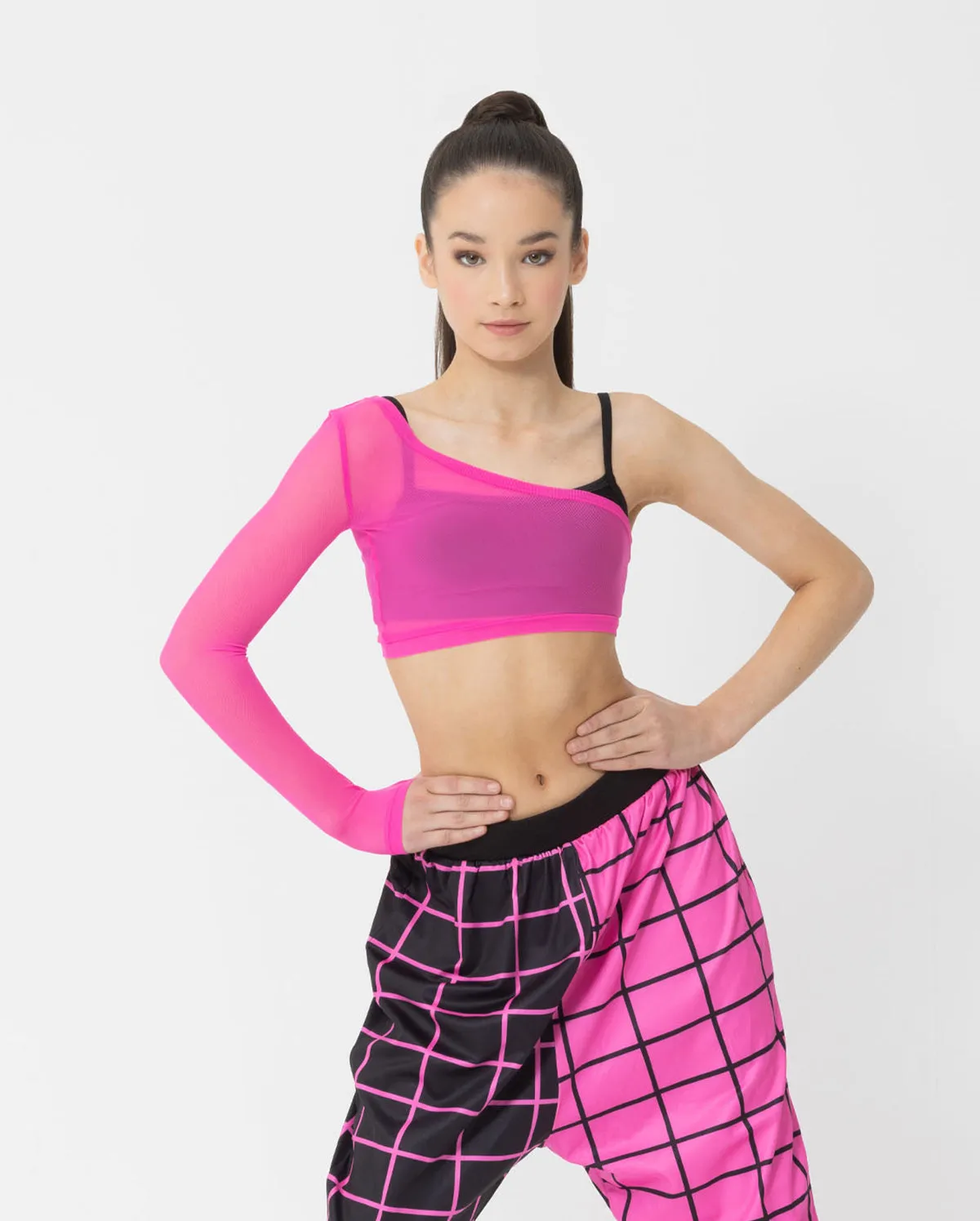 Studio 7, EDEN SINGLE SLEEVE CROP, Hot Pink, Childs, CHCT20