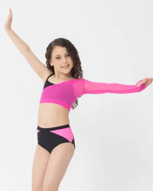 Studio 7, EDEN SINGLE SLEEVE CROP, Hot Pink, Childs, CHCT20