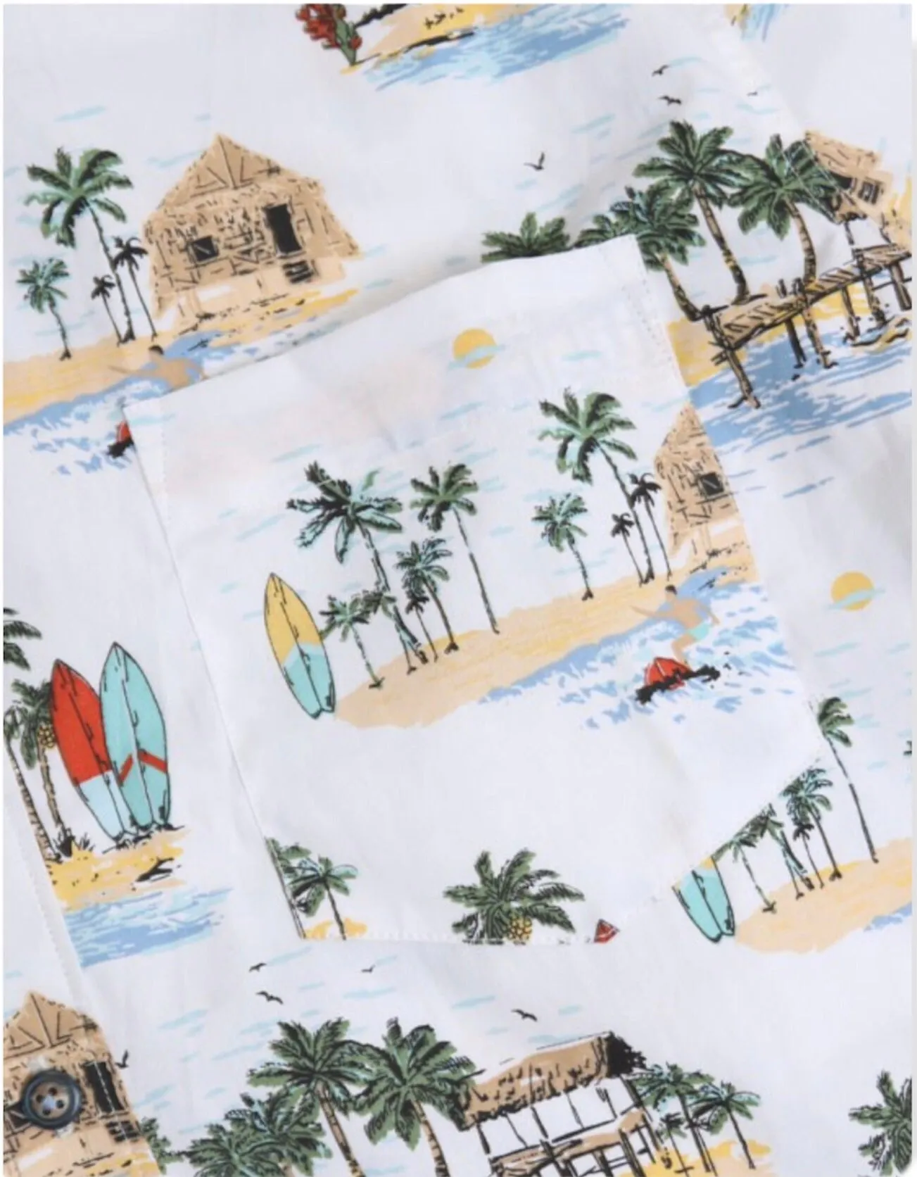 Tropical Island Polplin Casual Shirt