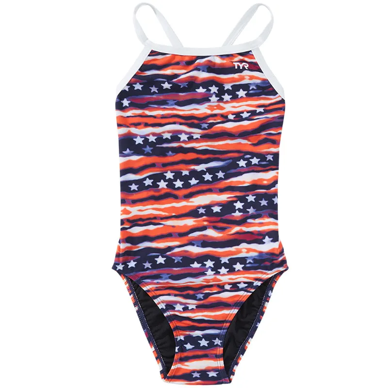 TYR - All American Diamondfit Ladies Swimsuit - Red/White/Blue