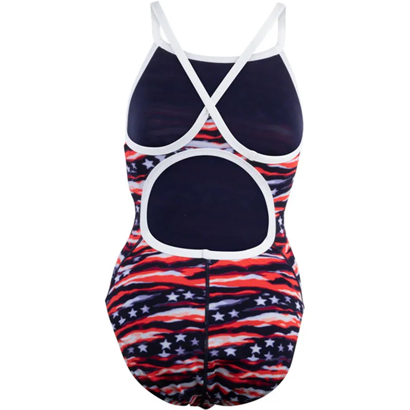 TYR - All American Diamondfit Ladies Swimsuit - Red/White/Blue