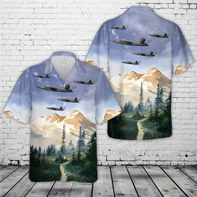 US Air Force Kratos XQ-58 Valkyrie Hawaiian Shirt