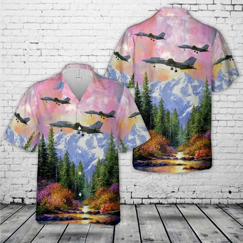 US Navy VF-101 "Grim Reapers" Grumman F-14B Tomcat Hawaiian Shirt