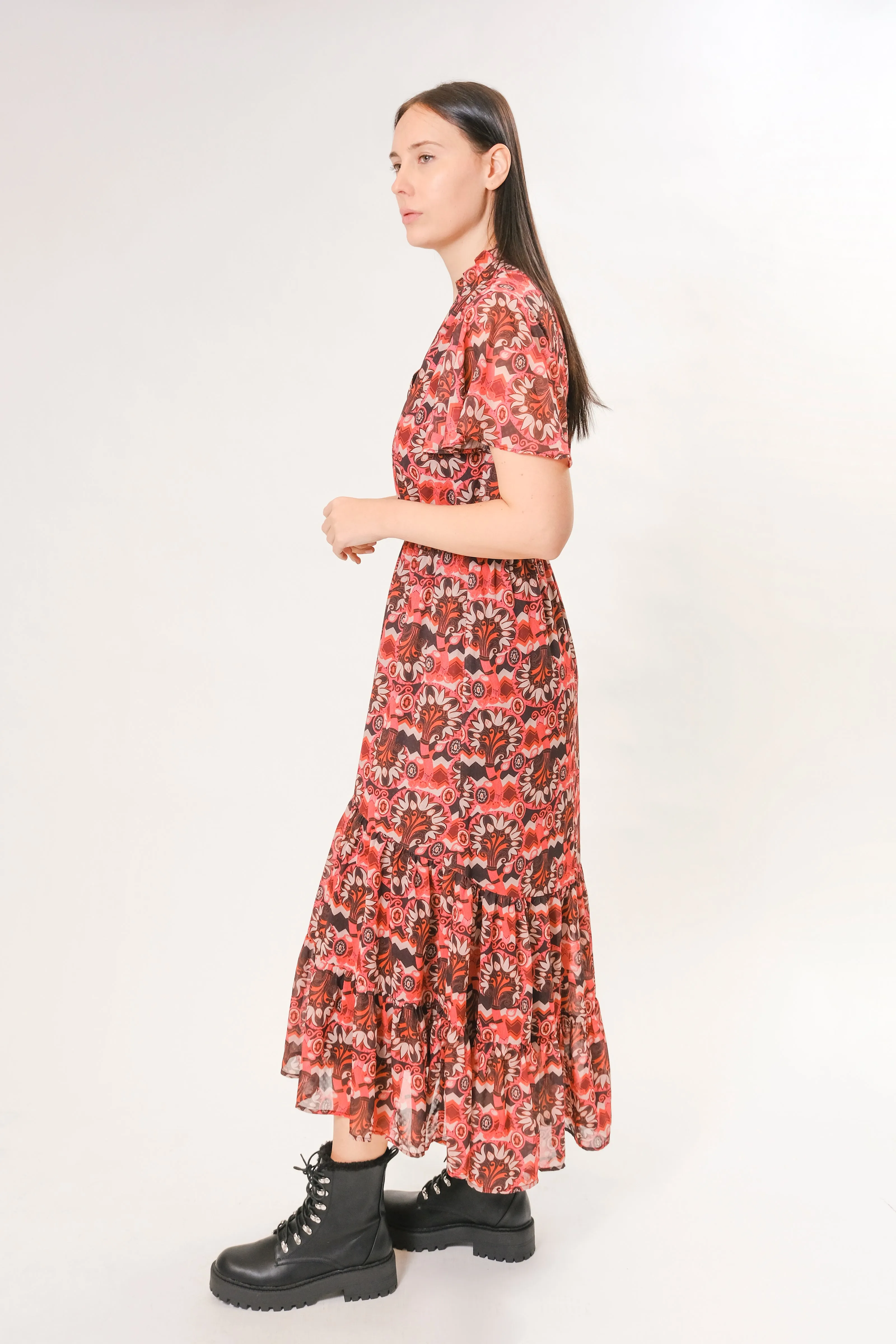 VINTAGE FLORAL LONG DRESS