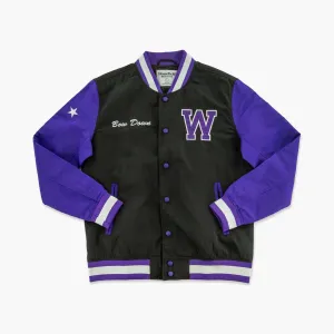 Washington Huskies Bow Down Black Bomber Jacket